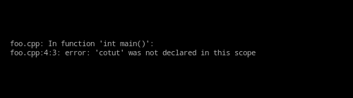 g++ error message