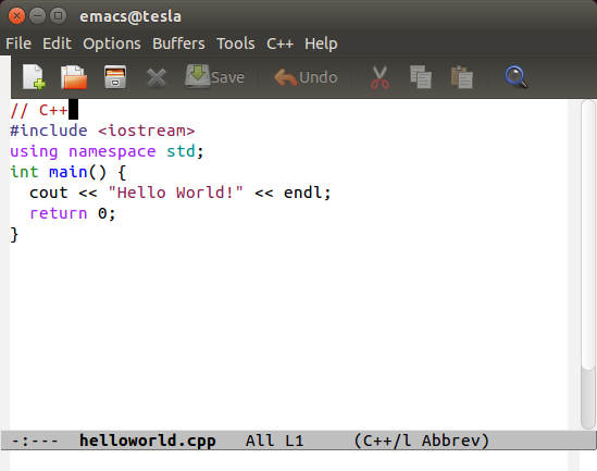 Emacs with code